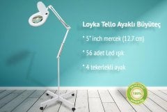 Loyka Tello Led Işıklı Ayaklı Büyüteç 5X-56 Led