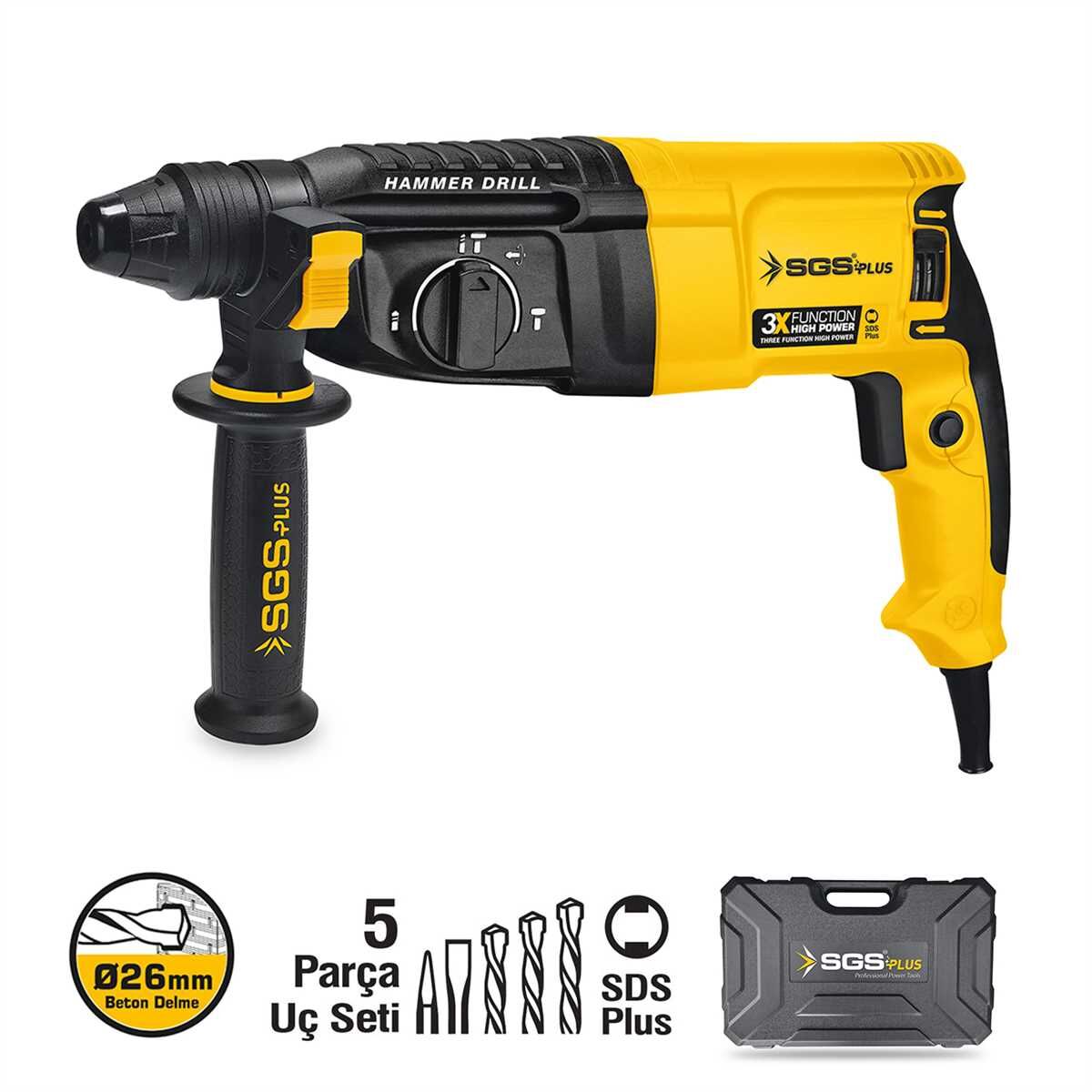 SGS 5177 Kırıcı Delici Matkap 800W - 26 mm