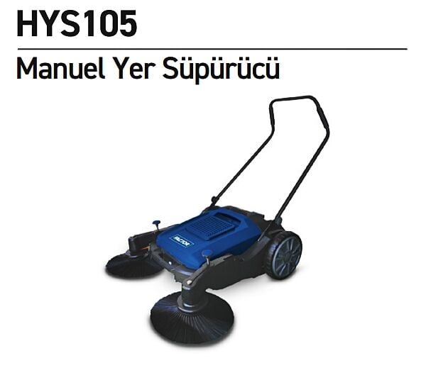 Factor HYS105 Manuel Sürücülü Zemin Süpürge