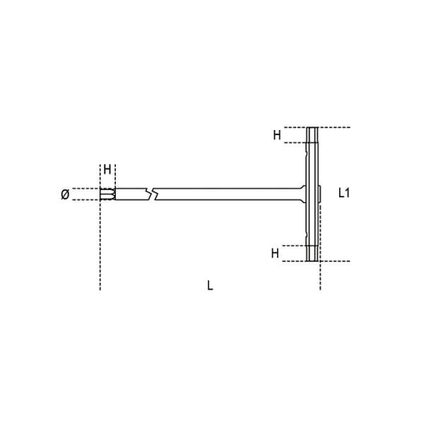 Beta 951TX 27 Torx Başlı T Saplı Allen Anahtar T27 195mm