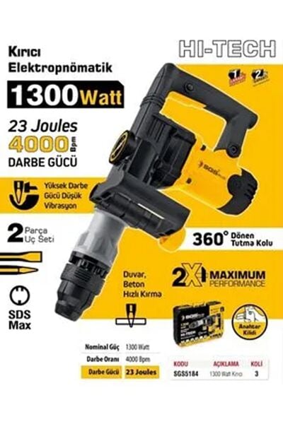 SGS 5184 Elektropnömatik Kırıcı 1300W - 23J