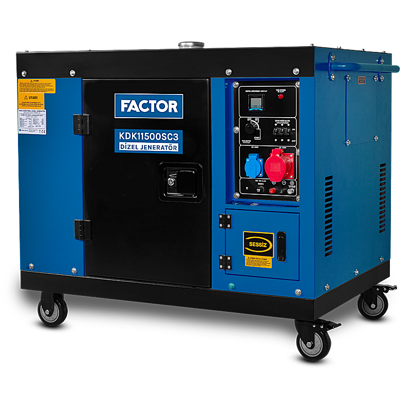 Factor KDK11500SC3 Trifaze Dizel Jeneratör 11 kVA Marşlı