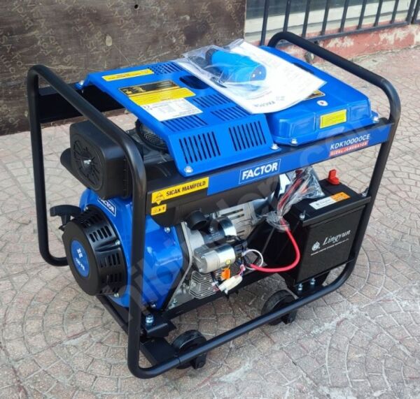 Factor KDK10000CE Dizel Jeneratör İpli / Marşlı Monofaze 9.4 KVA