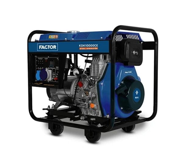 Factor KDK10000CE Dizel Jeneratör İpli / Marşlı Monofaze 9.4 KVA