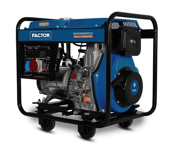 Factor KDK10000CE3 Dizel Jeneratör İpli / Marşlı Trifaze 9.4 KVA